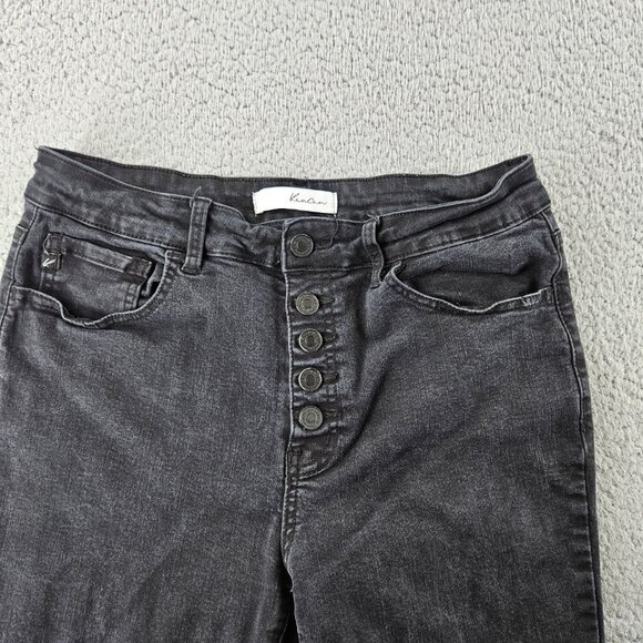 KanCan Jeans Womens 29 High Rise Skinny Button Fly Frayed Hem Denim - Picture 2 of 16